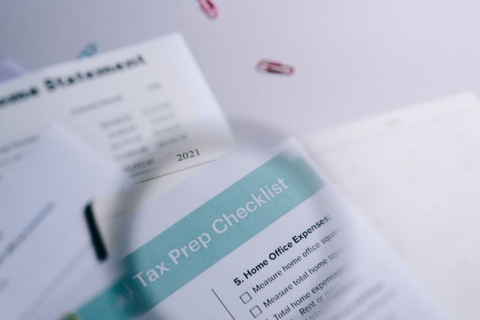 Tax preparation checklist and income statement